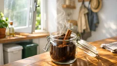 Kaffee mit Zimt im Glas: der einfache Trick gegen Küchen- und Schuhgerüche