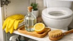 Dunkler Rand im WC? Mit Essig und Zitrone Kalk schnell entfernen