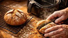 Brot in der Heißluftfritteuse backen: schnelles Rezept ohne Hefe