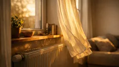 Mit einer Ablage über dem Heizkörper Wärme besser verteilen und Heizkosten senken