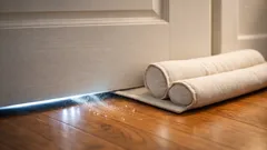 Zugluft unter der Tür stoppen: mit einem 1,99-Euro-Zugluftstopper schnell wärmer wohnen