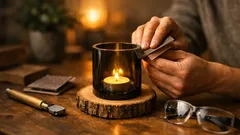 Fernet-Flasche upcyceln: so machst du einen rustikalen Kerzenhalter aus dickem Glas