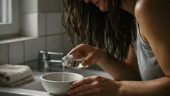 Essig als Haarspülung: so klappt die Rinse für mehr Glanz ohne fettigen Ansatz